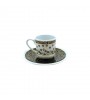 Gold Gilding Black Flower Coffee Cup